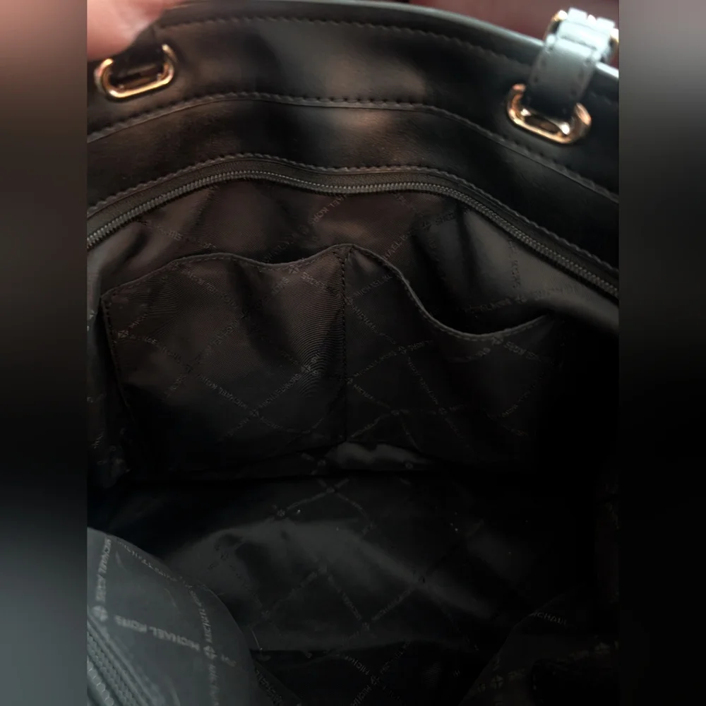 Michael Kors Black Tote with Gold Accents - Picture 5 of 16